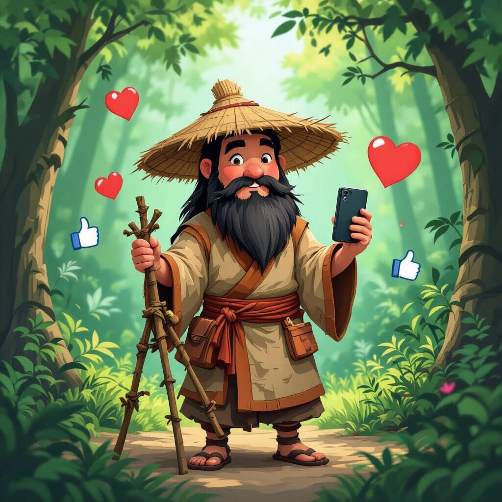 Shennong as Social Media Influencer in Forest