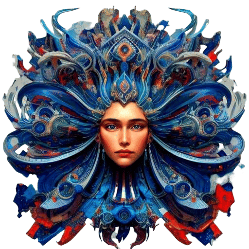 Mesmerizing Abstract Fractal Art in Metallic Colors