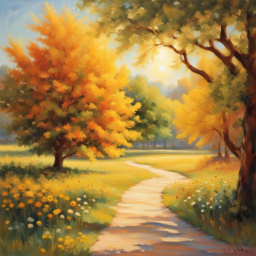 A Perfect Sunny Day in Abstract Vector Art