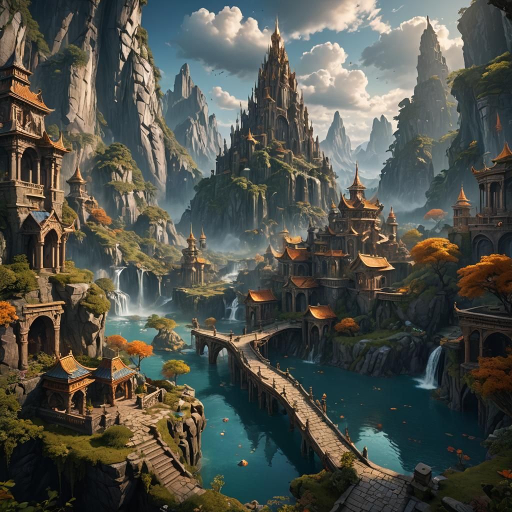 Fantastical Matte Painting: Serenity, Courage, Wisdom