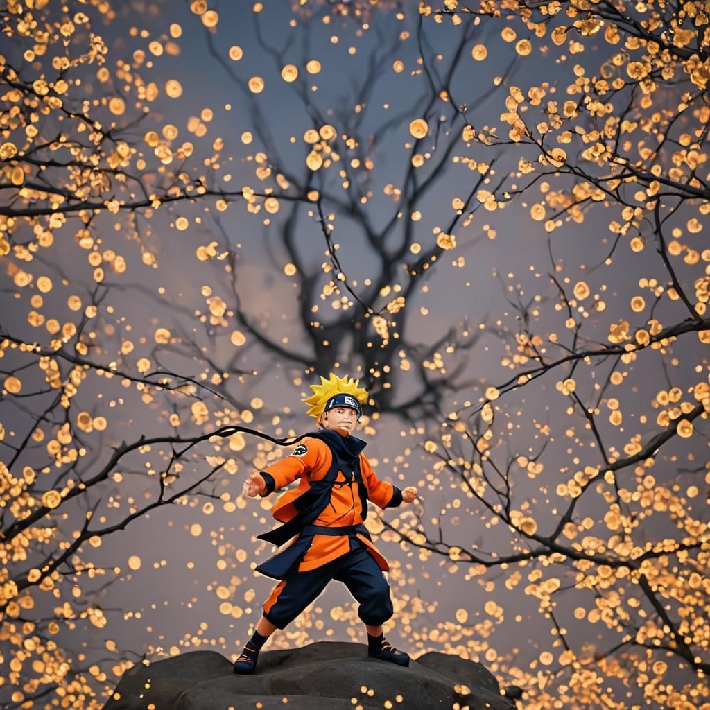 Naruto Portrait with Bokeh, Professional Photography