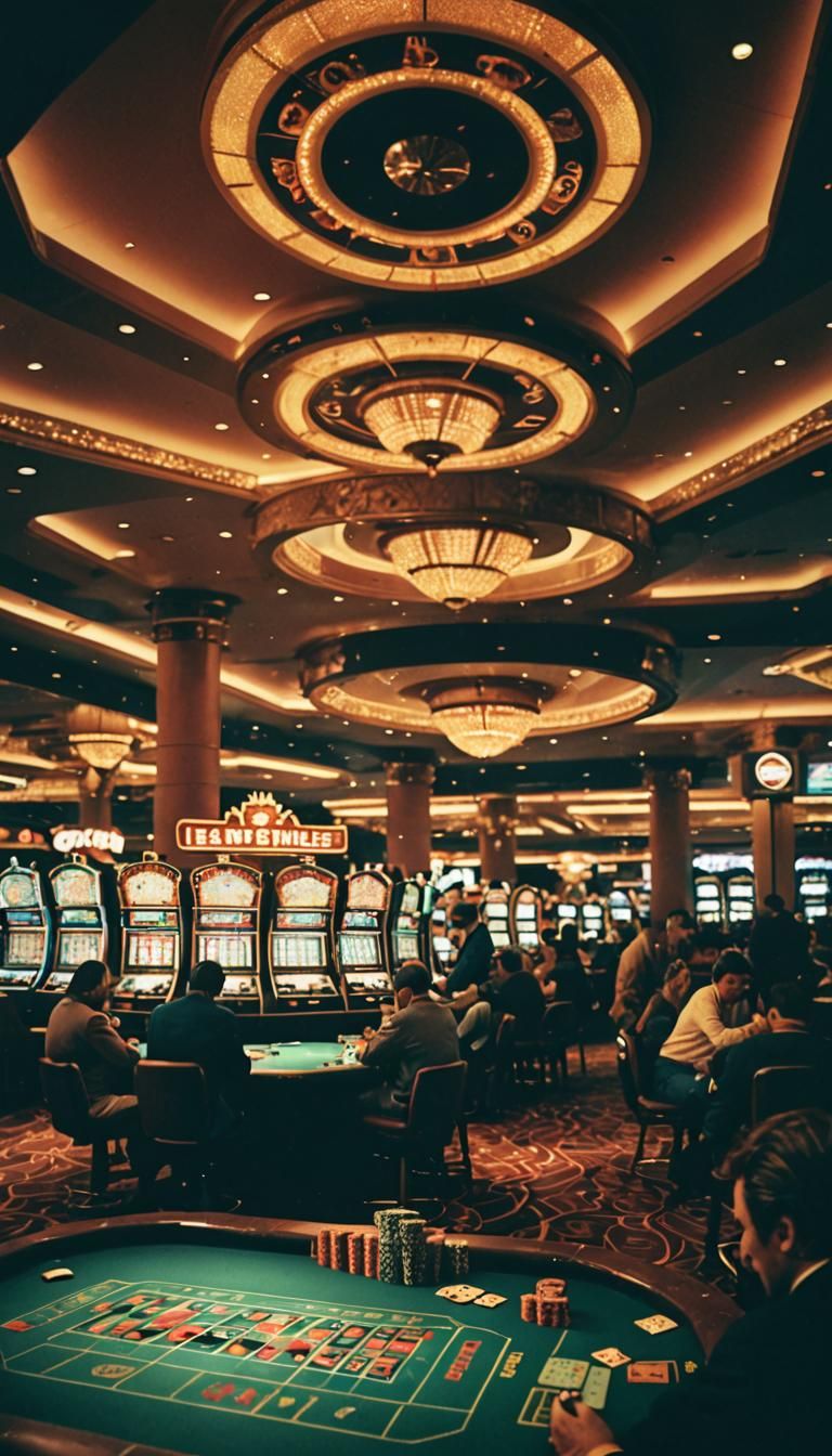 Smokey 1982 Casino Scene in Photorealistic Style