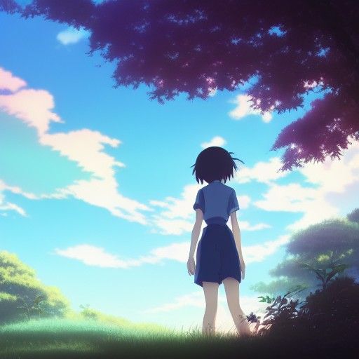 Anime Key Visual in Studio Ghibli Style