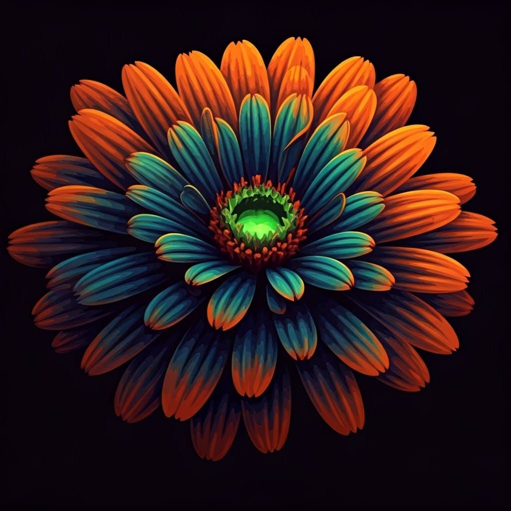 Glowing Marigold Zombie in 8-Bit Digital Art Style