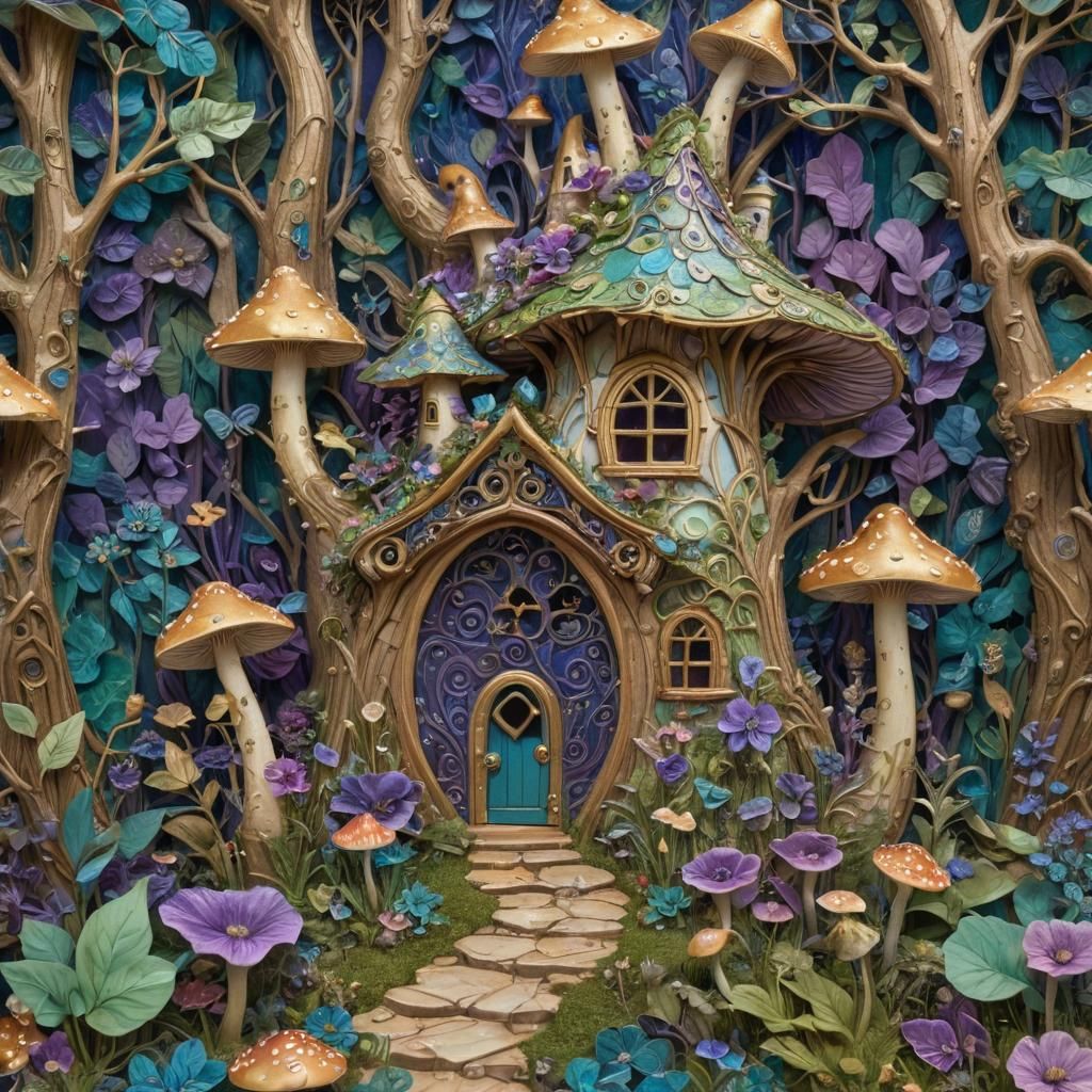 Enchanting Fairy House in Art Nouveau Style