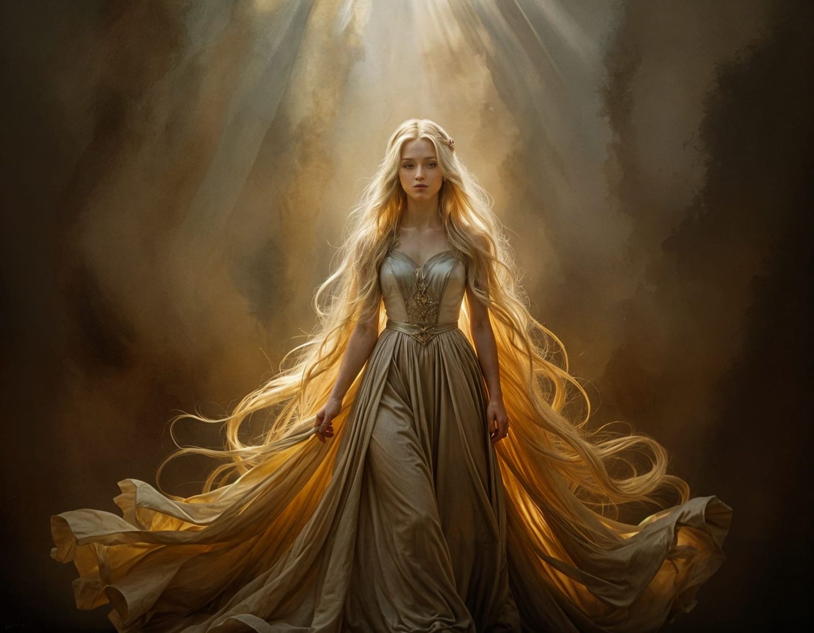 Princess Gelda lights up a dark passageway