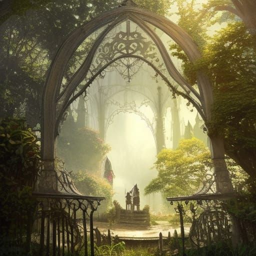 High Gothic Cottagecore Fairy Garden in Unreal Engine
