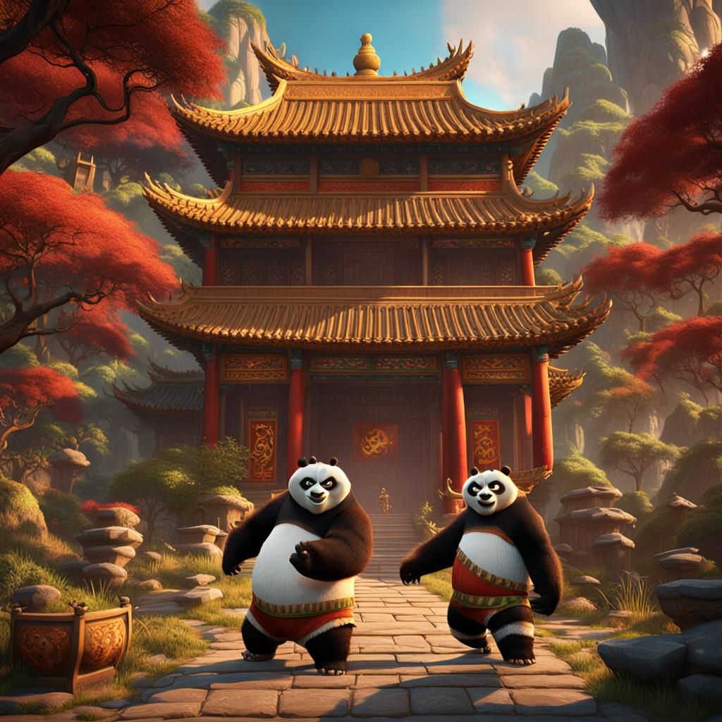 Kung Fu Panda: Detailed Matte Painting in 8K
