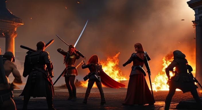 Rome Battle: Magic, Swords, and Guns in Dynamic Lighting