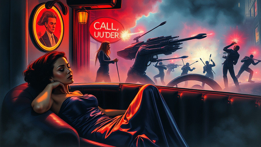 Cabaret Singer in Smoky Art Deco Nightclub