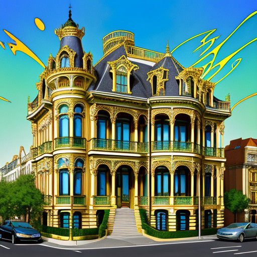 Ethereal Hyperrealist Dreamscape in Impasto Art Nouveau