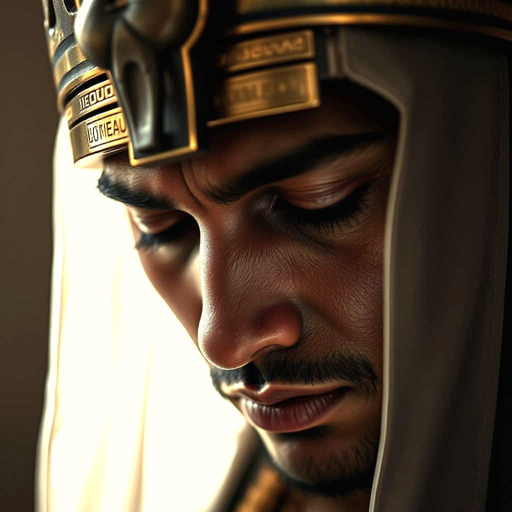 Ancient Egyptian God Anubis in Golden Haze