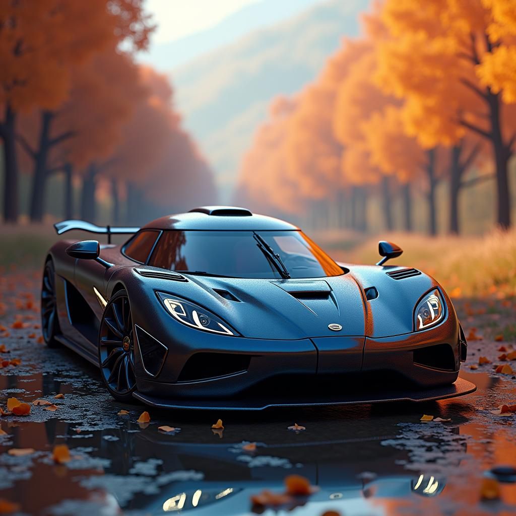 Detailed Koenigsegg Supercar in Unreal Engine 5 Style