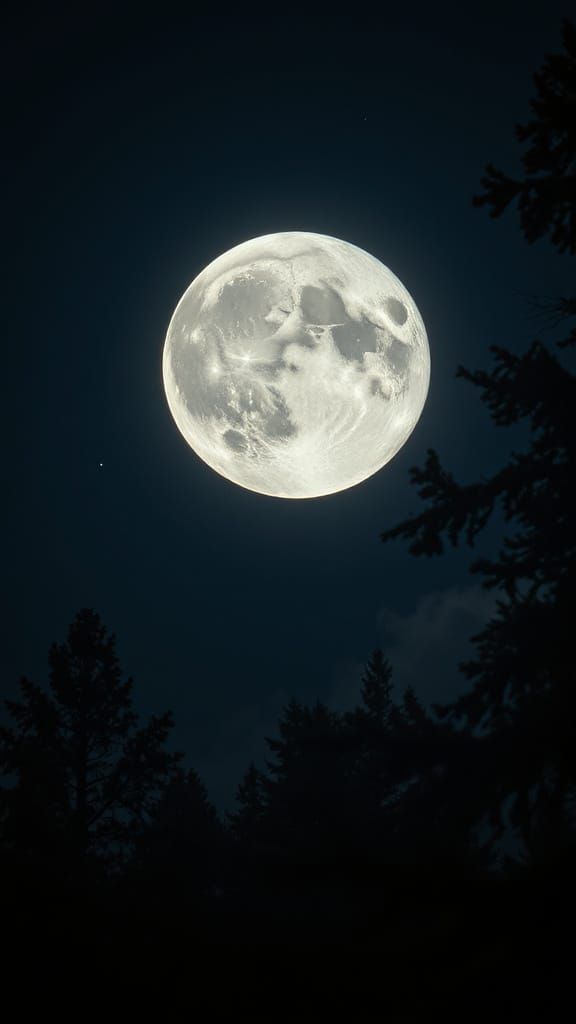 Full Moon Reflected in Predator's Eye