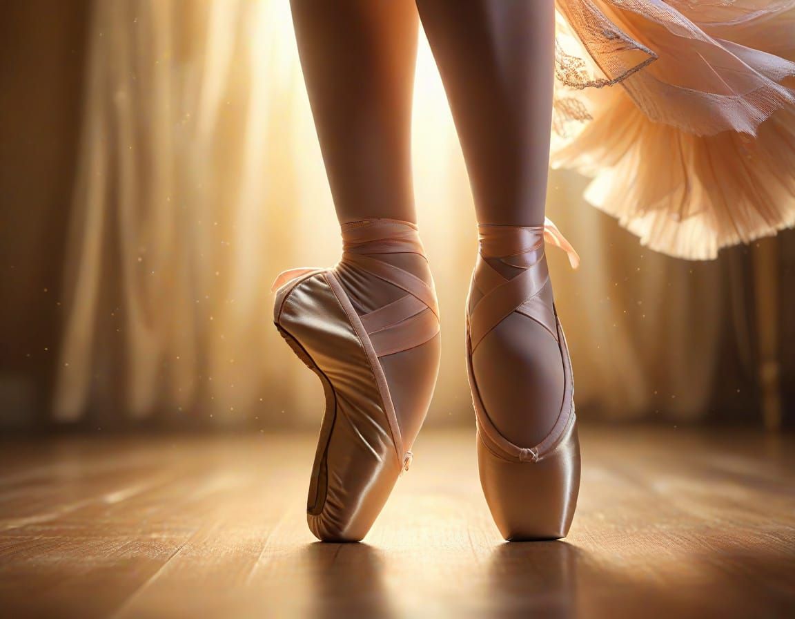 Elegant Ballerina in Tutu, Inspired by Impressionism