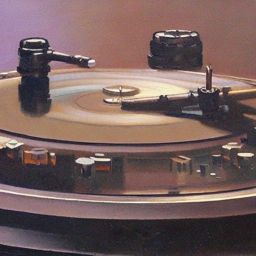 Turntable in Oil Painting Style