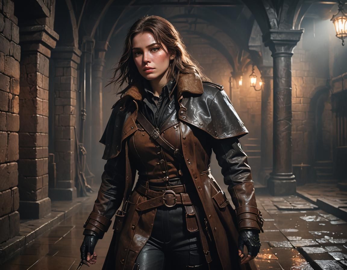 Dark Fantasy Woman in Dungeon Concept Art