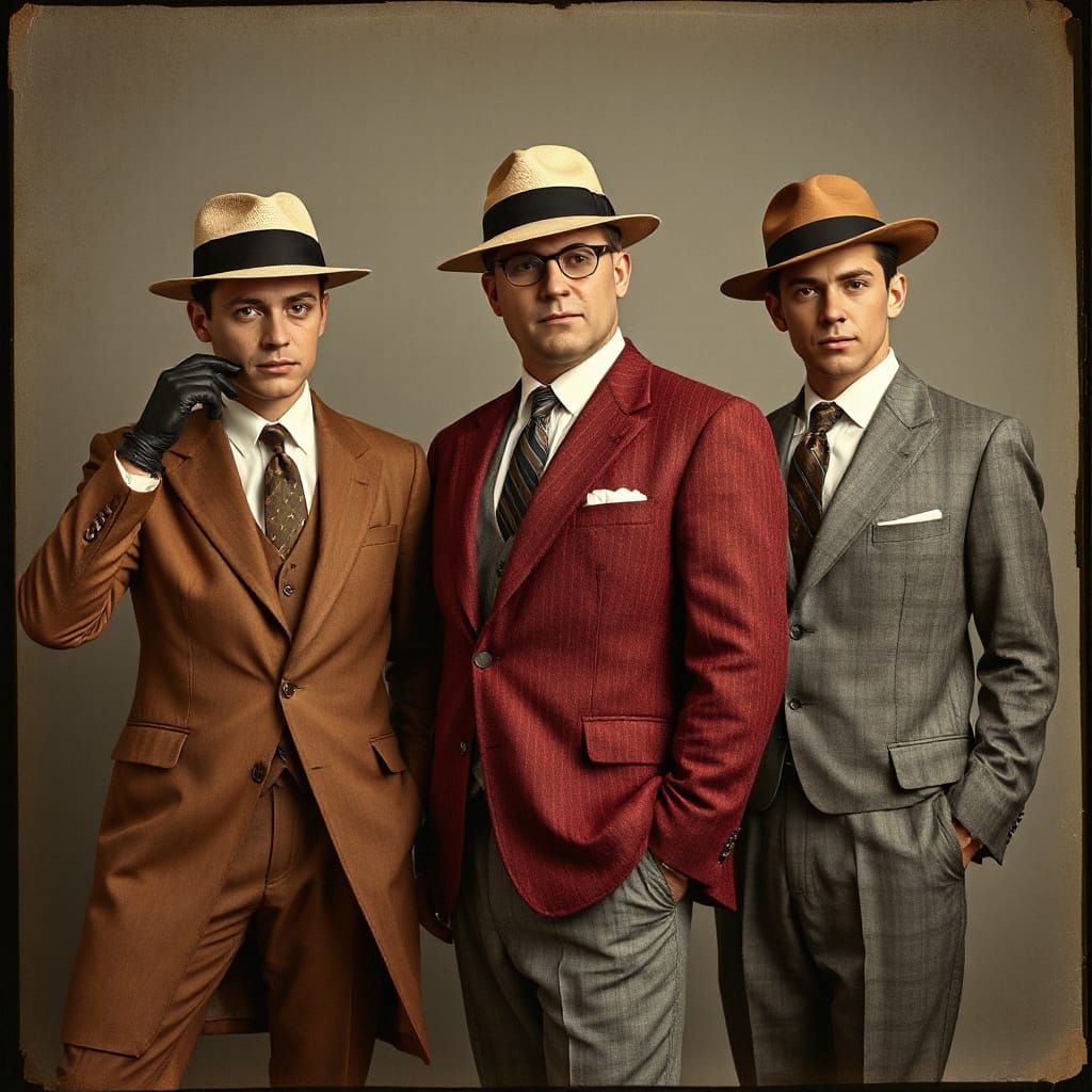 Men's Fashion in the Style of Norman Rockwell