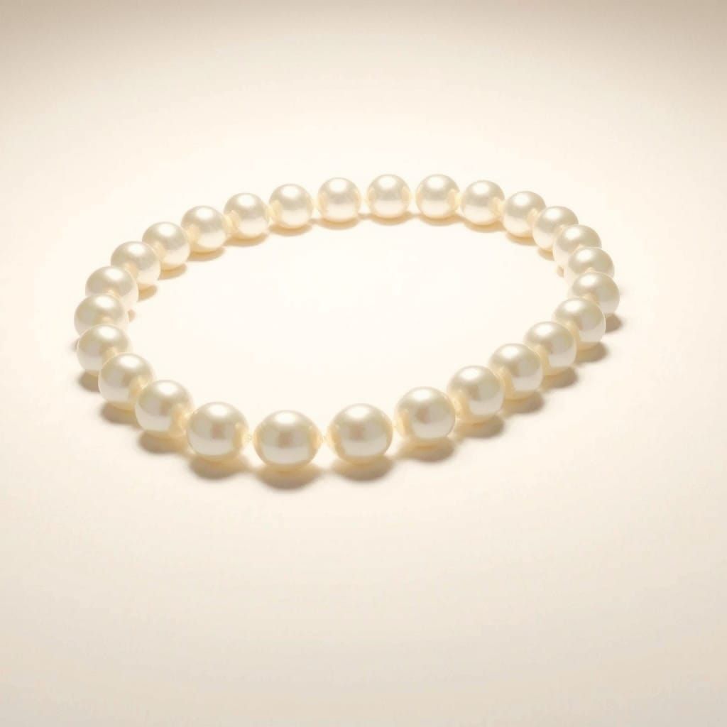 Elegant Flemish-Style Pearl Necklace on Ivory