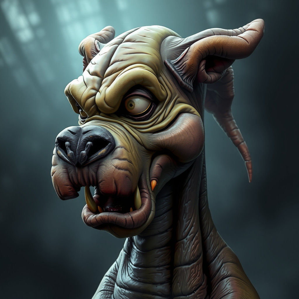 Dark, Photorealistic Monster from a Horror Movie