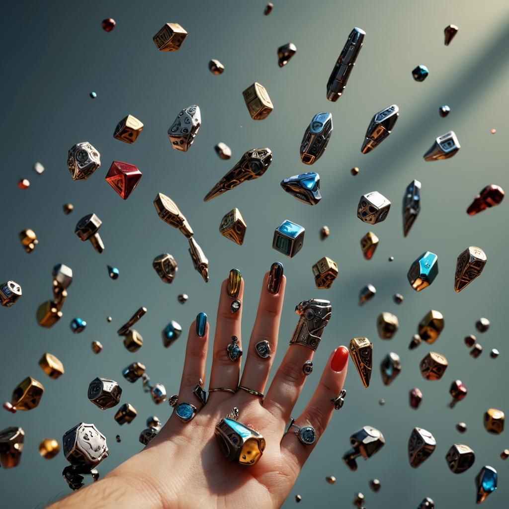 Hyperrealistic Objects Balanced on Finger Tip