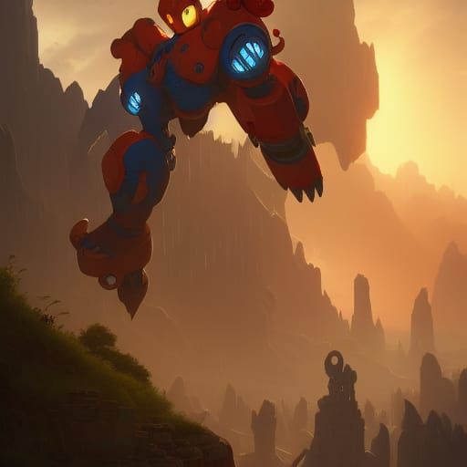 Giga Chad Mega Man: Dark Fantasy Concept Art