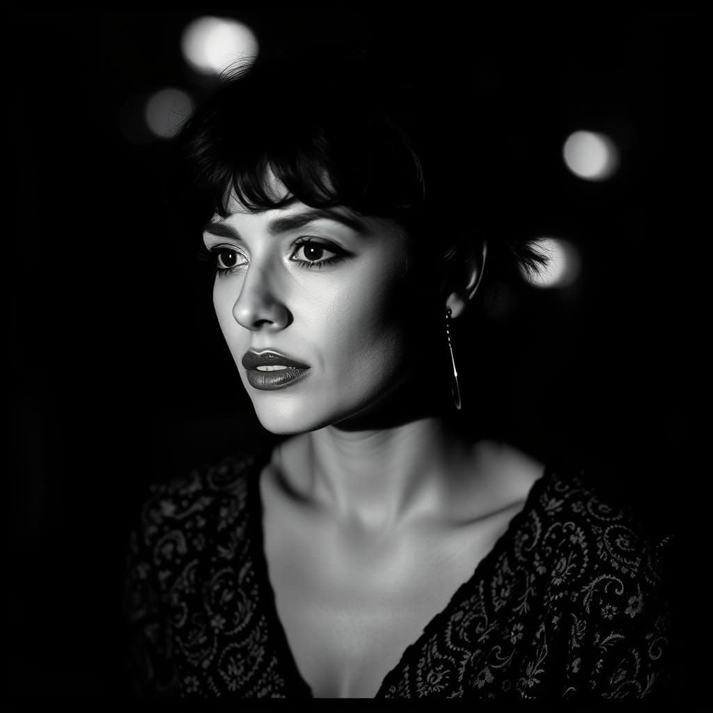 Noir Style Portrait of a Woman