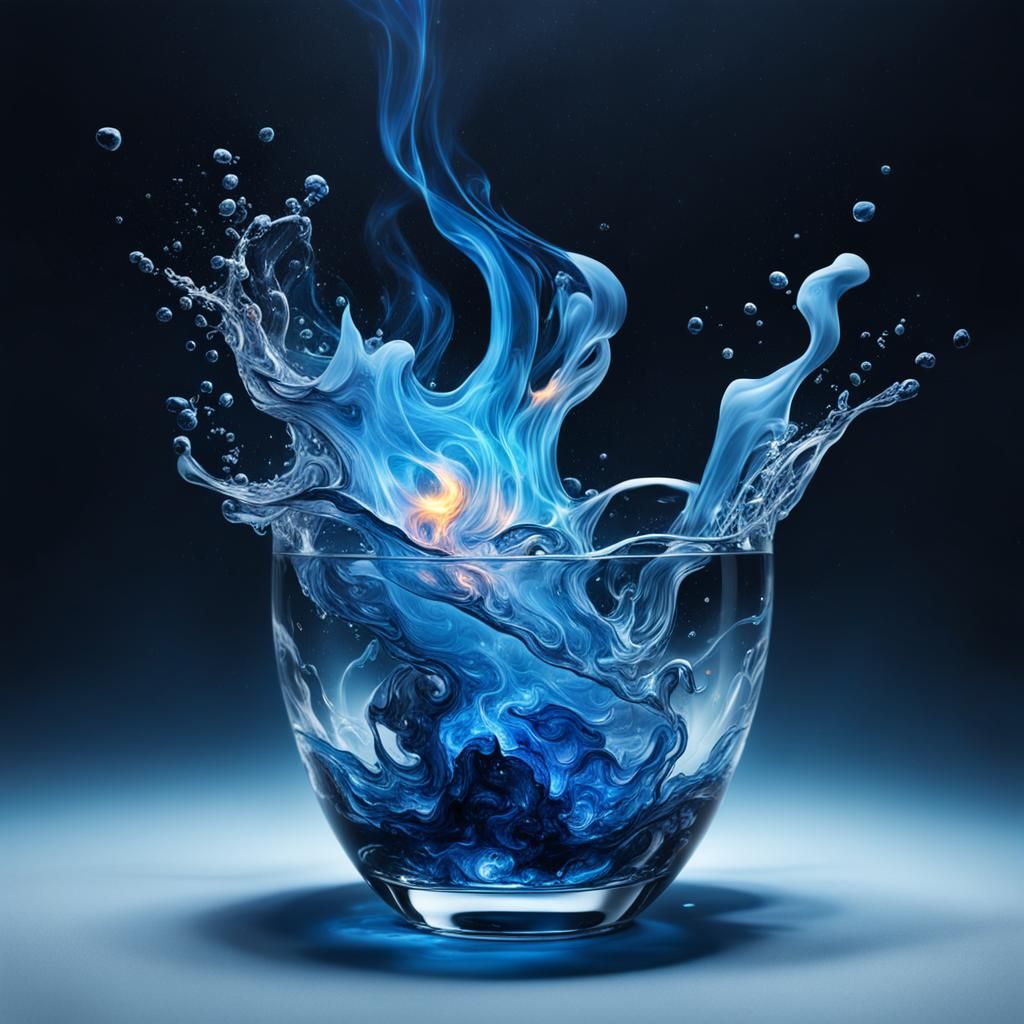 Glass Power: Night Sky and Blue Fire