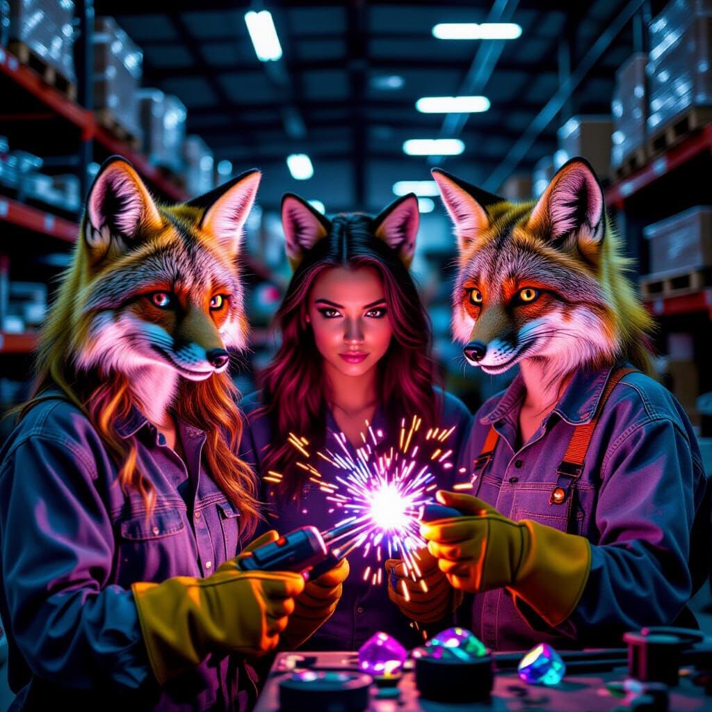 Psychedelic Neon Gems and Fox Welders