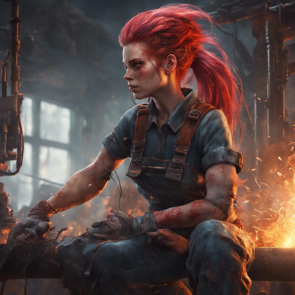 Cyclops Blacksmith: Detailed Fantasy Concept Art