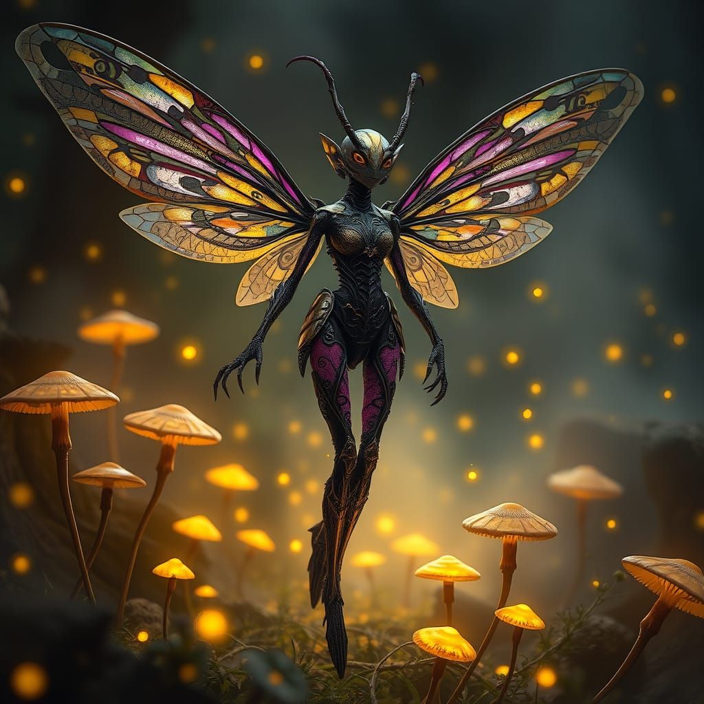 Ethereal Fairy in Dark Fantasy Armor