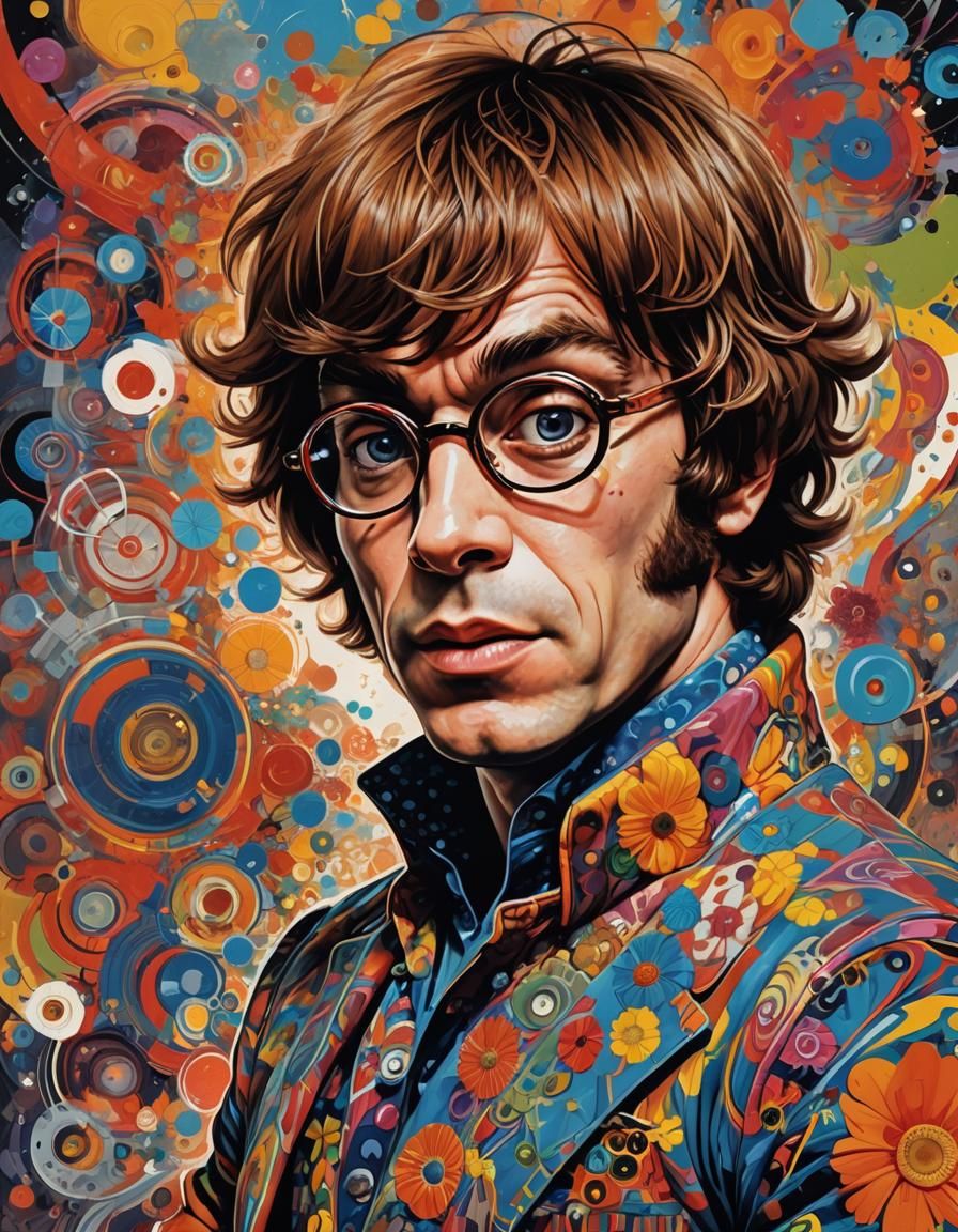 Groovy Austin Powers as Hippy Canvas Painting