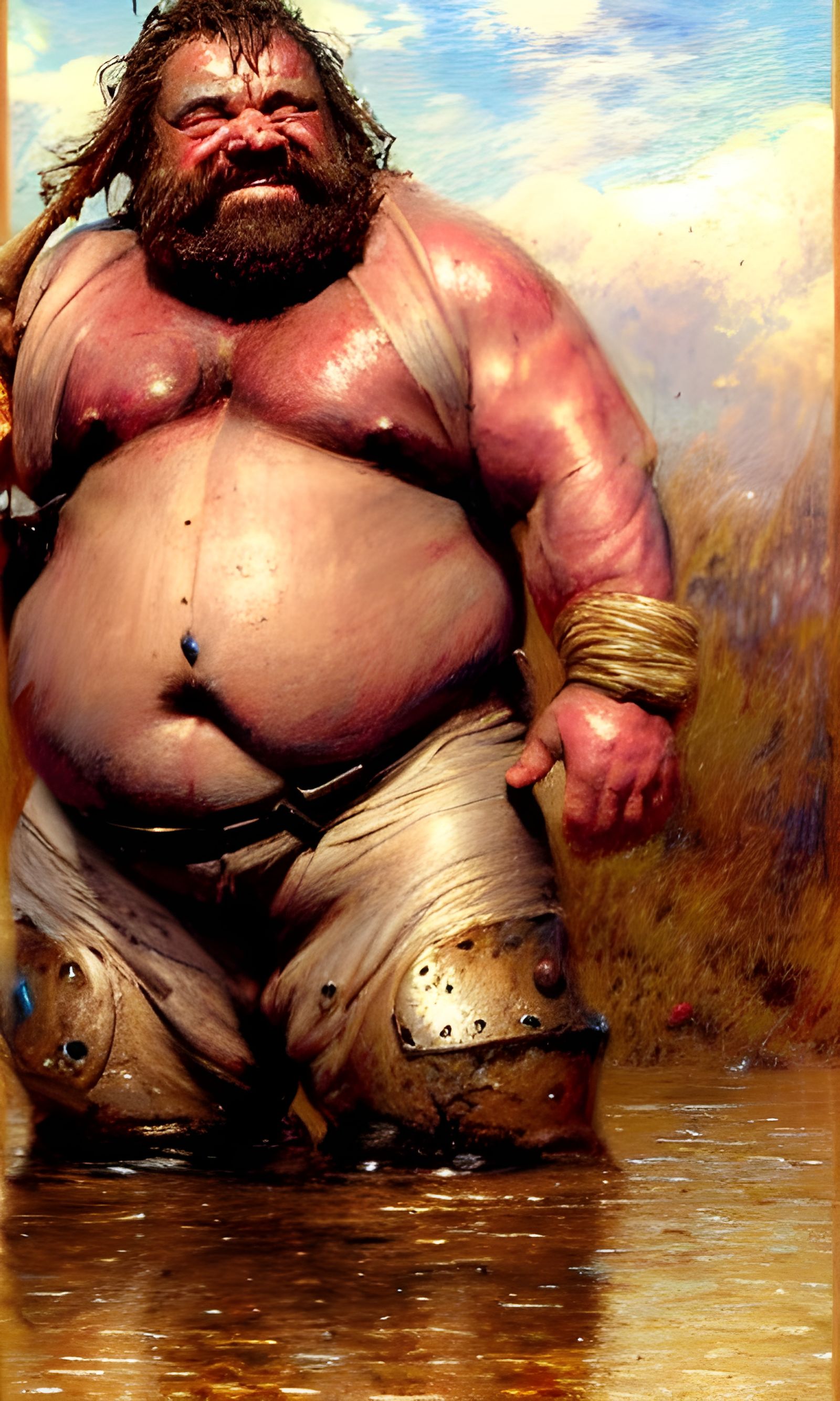 Dwarves Kissing in Mud: Hyperrealistic Comic Art