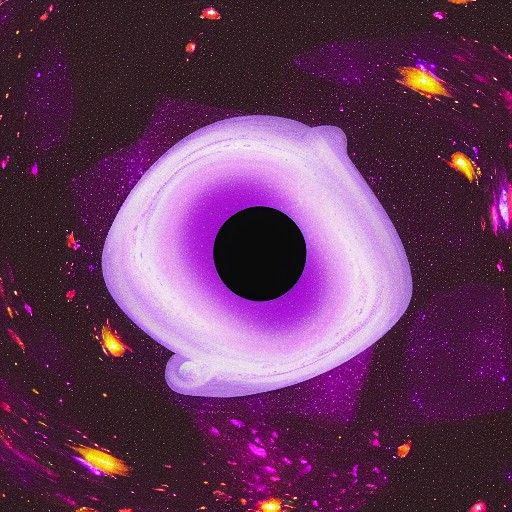Small Black Hole in Vibrant Purple Galaxy