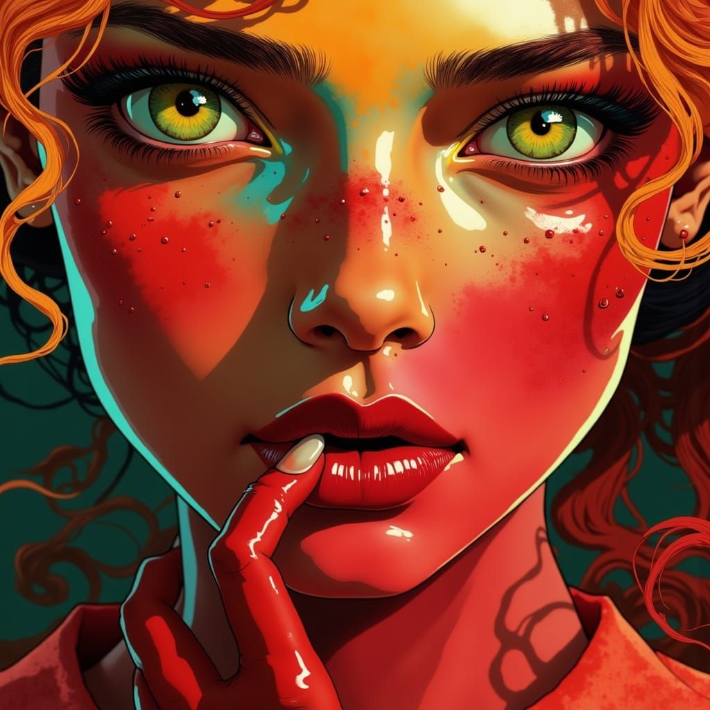 Cyber Fairycore Masterpiece in Vibrant Warm Tones