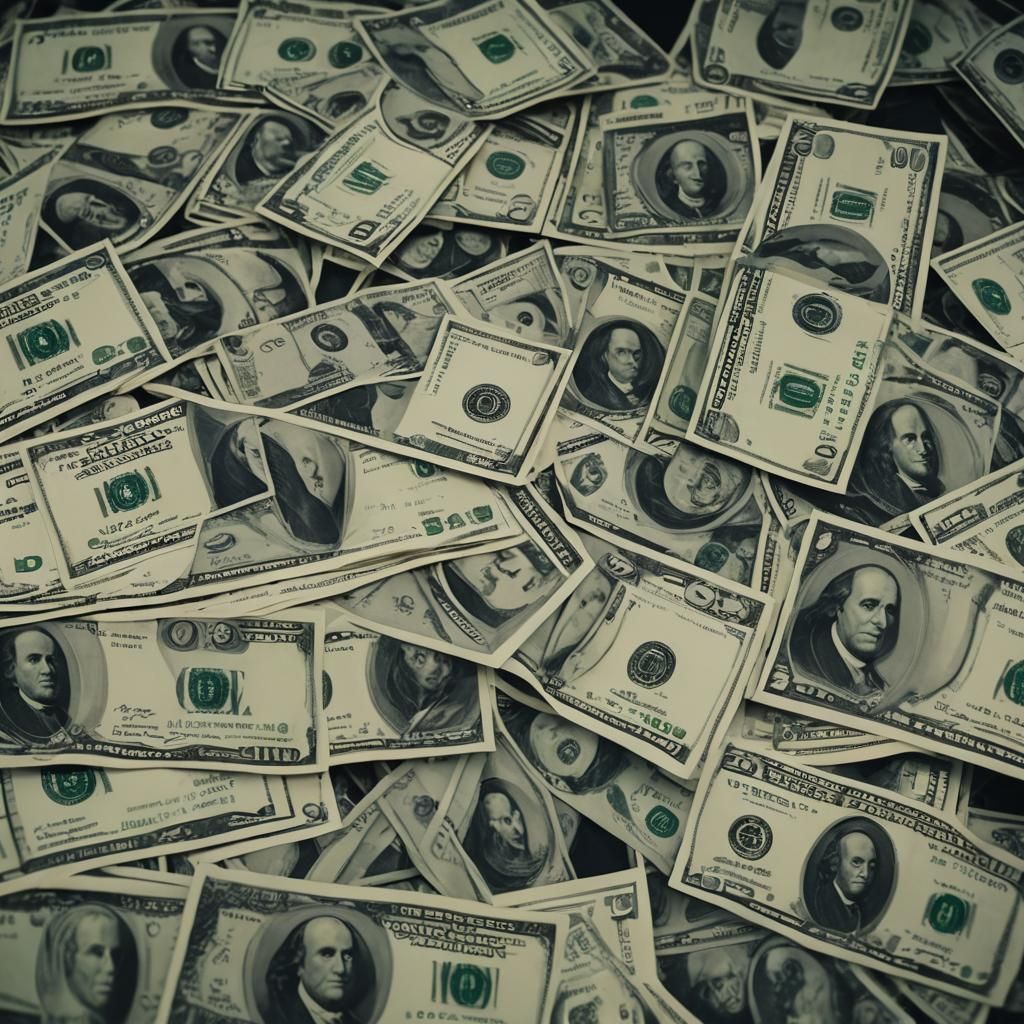 Dramatic Cinematic Money Still Life