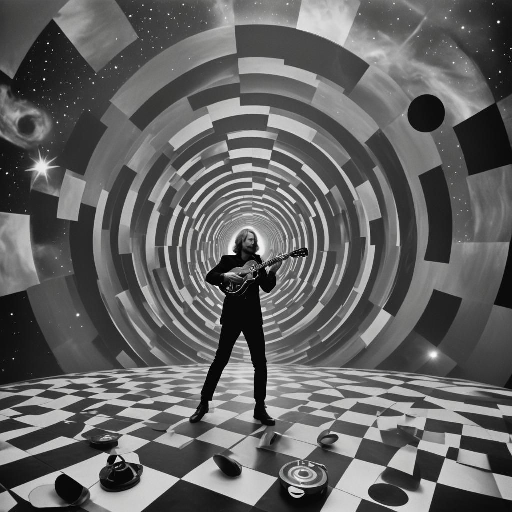 Abba Duo in Space Vortex, Dreamlike Street Photography