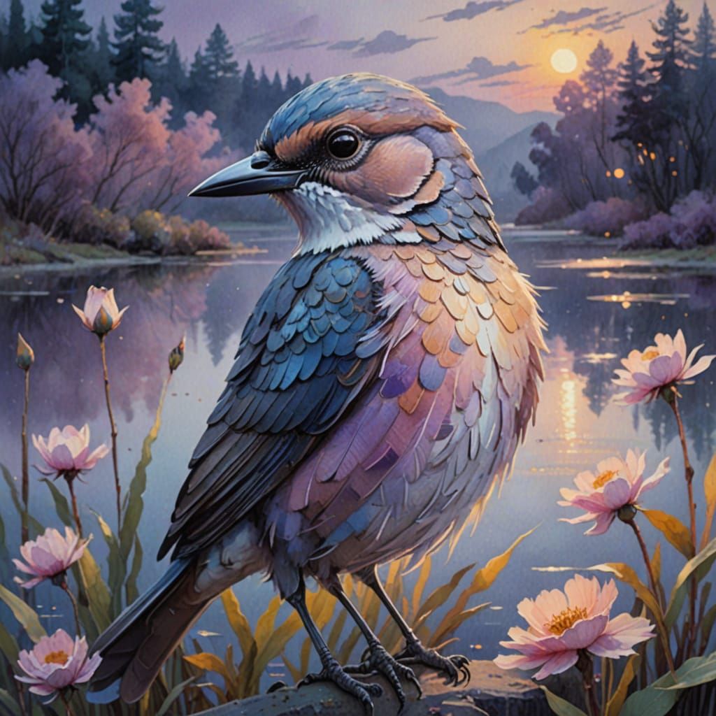 Whimsical Fauvist Watercolor Fantasy