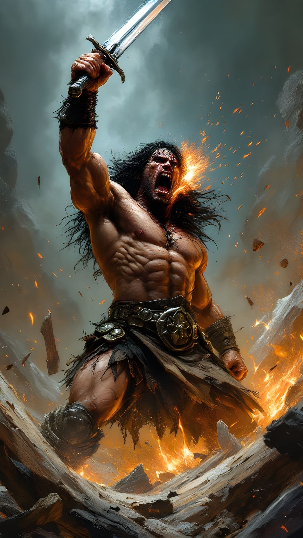 Conan the barbarian loosing his head.