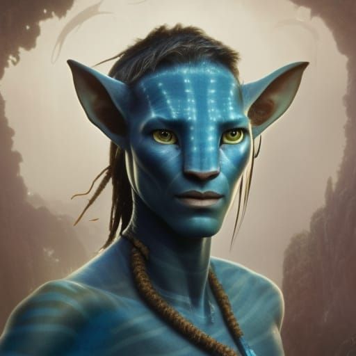 Detailed Portrait of a Male Na'vi Character