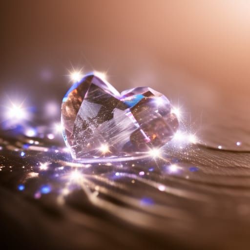 Luminous Crystal Heart Captured in High Definition