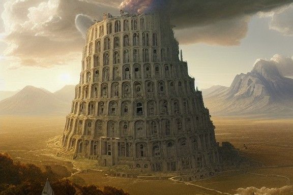 Tower of Babel with Divine Sunshine