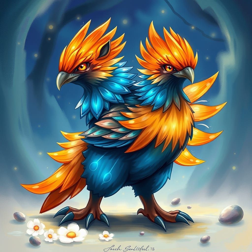 Electric Blue Woodchuck Hybrid in Dreamlike Whimsy