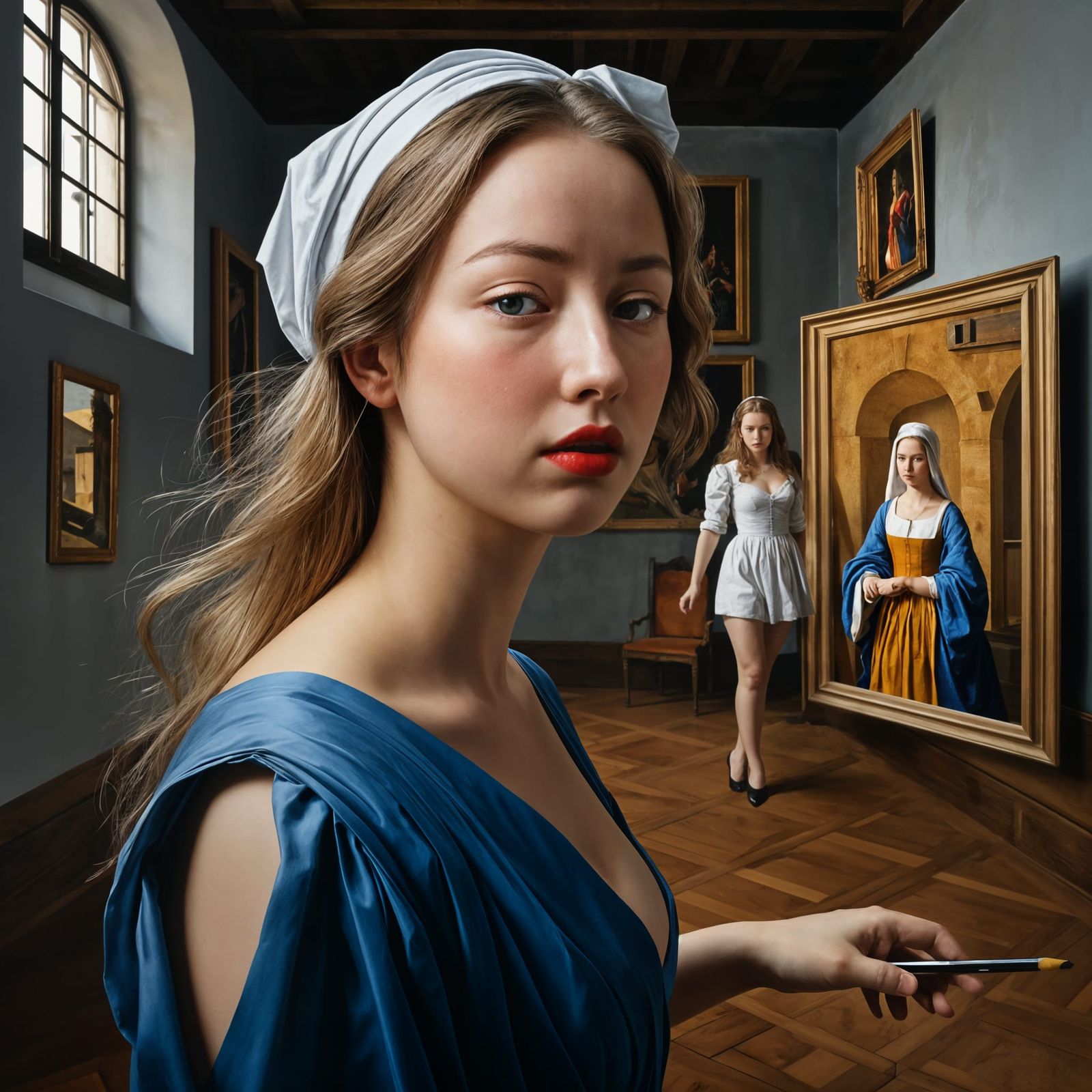 Surreal 15th Century Life in Matte Painting Style