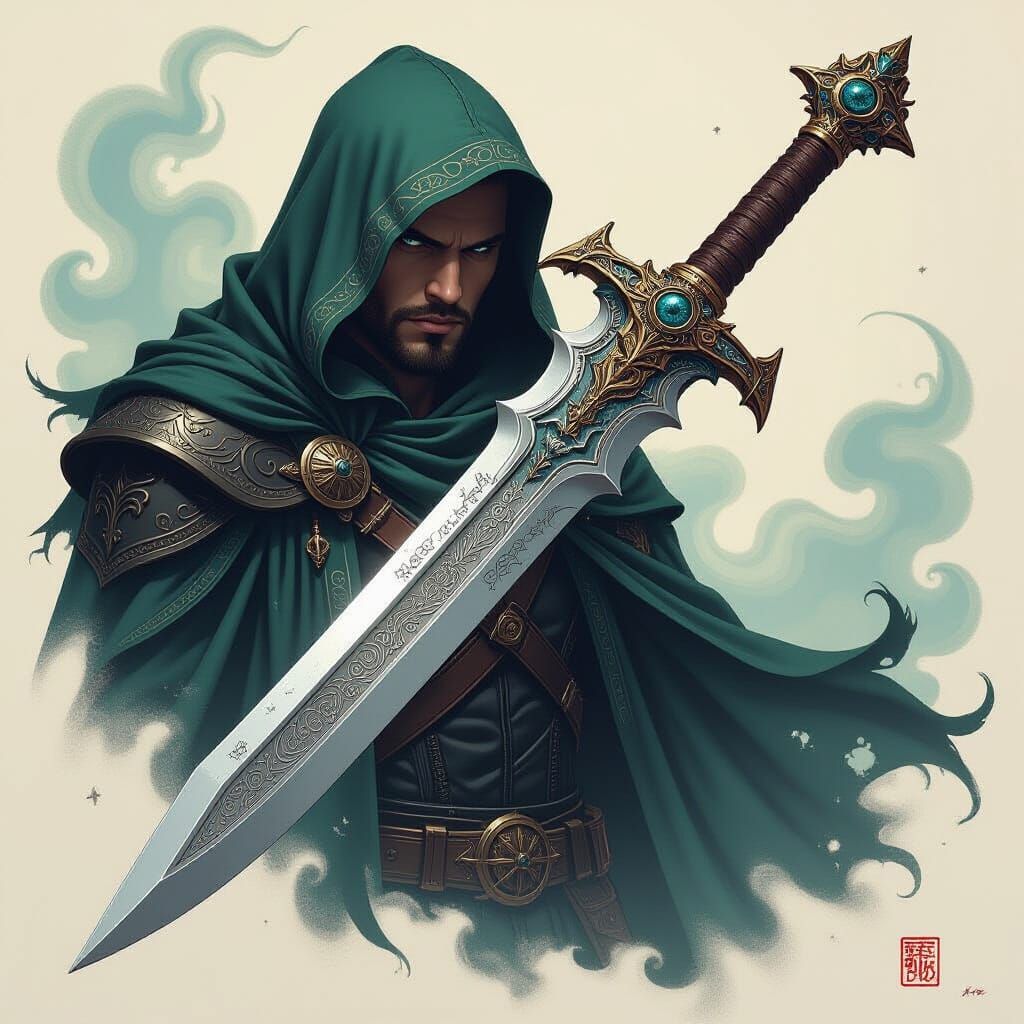 Mystical Dagger with Intricate Etchings