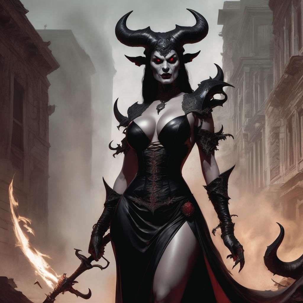 Beautiful Demon of Desire: Sinister Digital Art