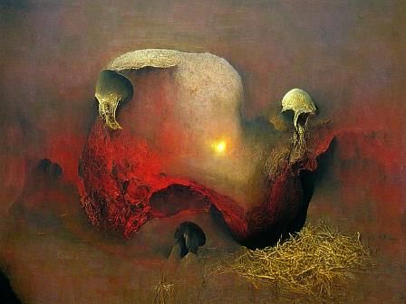 Demonic Skull in Hell: A Gothic Horror Art