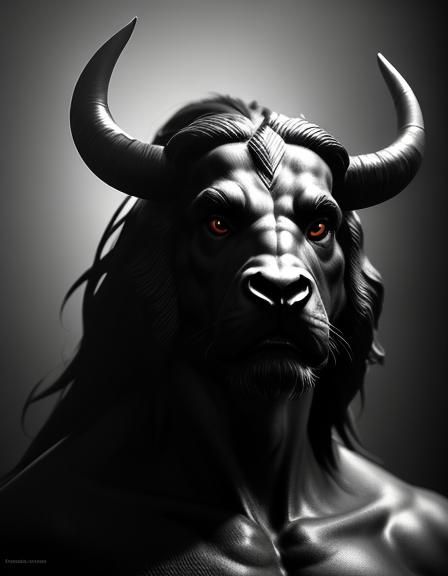 Minotaur in Bold, Detailed Digital Art