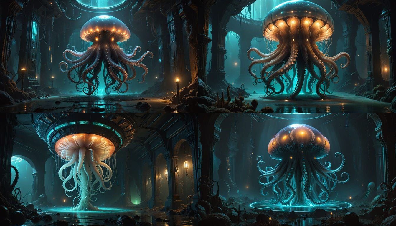 Eldritch Alien in a Cosmic Cathedral