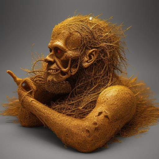 Surrealistic Human Being in Psychedelic CGI